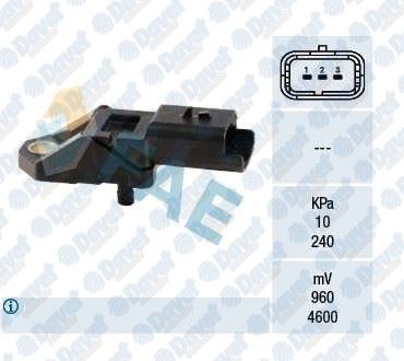 FAE 15027 Emme Manifold Basinc Sensoru C1-C2-C3-C3 Ii-C3 Pluriel-Nemo-Bipper-P107-P206-P207-P206 +T3e Plus Dv4td1.4hdi 8v P807-C8-P607-P406-Expert-Jumpy-Scudo 2.0hdi